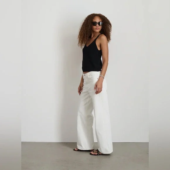 NWT Alex Mill Alex Wide Leg Jean in Sea Salt 25 - Picture 3 of 14